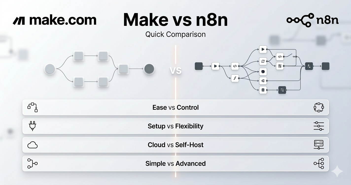 Make.com vs n8n 