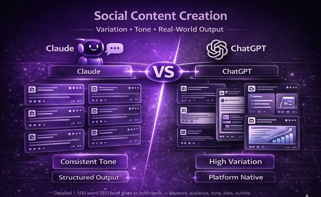 Claude vs ChatGPT for Social Media Content Creation